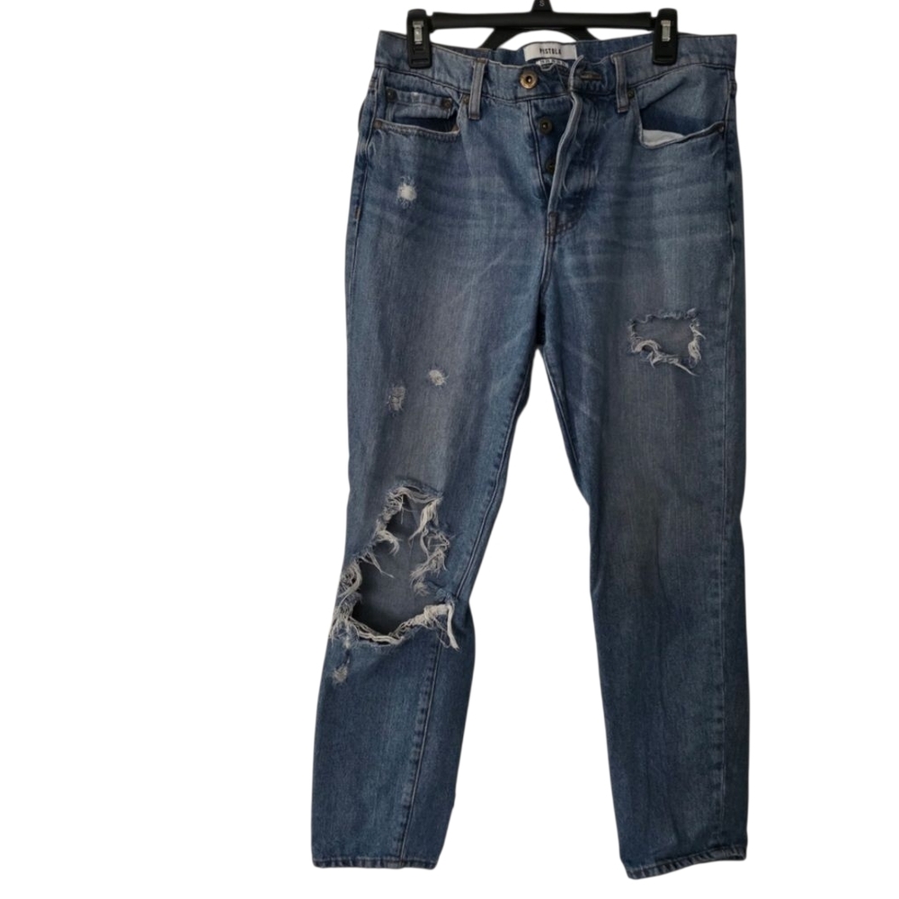 Pistola Distressed Denim Boyfriend Jeans Size 29